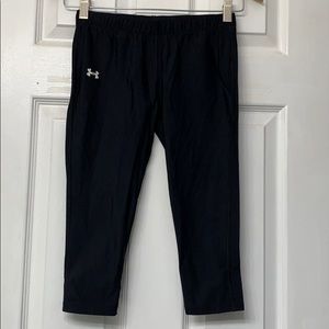 UA black YLG athletic nylon leggings